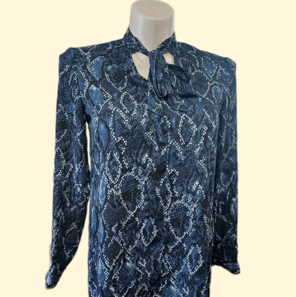 Nine west snake print blouse ,small size,brand new with tags - Picture 1 of 9